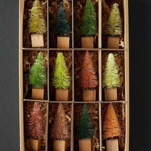 Anthropologie Terrain Brush Trees Christmas Holiday Decor 12 Piece